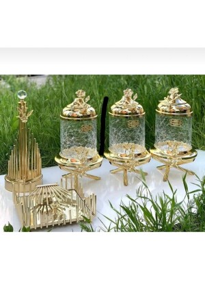 Japanisches Roségold-Küchenset, 3-teiliges Gläserset, Rollenserviettenhalter, Servierserviettenhalter TYC00719442112 - İmren Collection