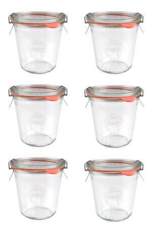 Jar Glass Storage Container 290 Ml Glass Type (Pack of 6) 1164 - Weck