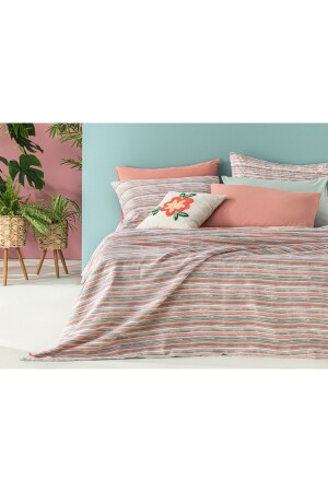 Jardin Aquarelle Bedruckter Doppelhecht 200 x 220 cm Wacholdergrün – Bernstein TYC00406671620 - English Home