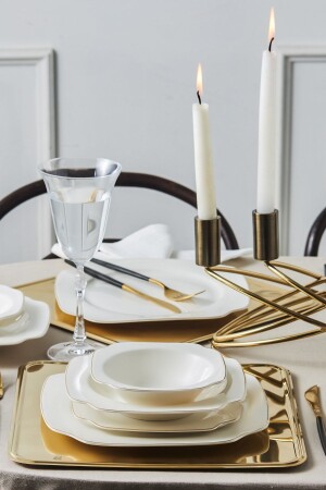 Jean 24 Piece Porcelain Dinner Set for 6 People 153. 03. 06. 9341 - Karaca
