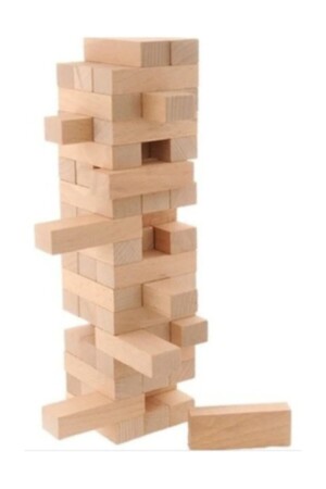 Jenga 54 Piece Wooden Balance Intelligence and Strategy Game - Tuğra