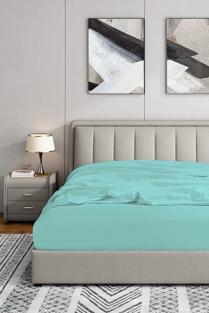 Jersey-Spannbettlaken aus 100 % natürlicher Baumwolle für Einzel-/Doppelbett - Soley