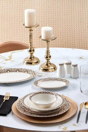 Jewel 56 Pieces New Bone Dinner Set for 12 Persons 153. 03. 08. 2529 - Karaca
