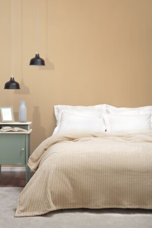 Joena Beige Double Blanket 200. 21. 01. 0126 - Karaca Home