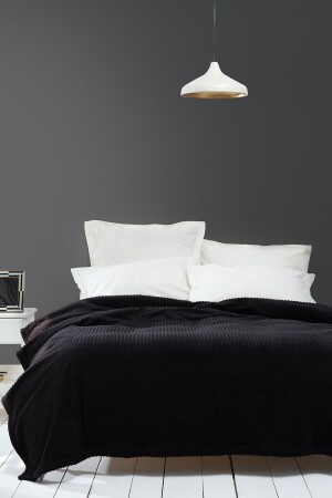 Joena Black Double Blanket - Karaca Home