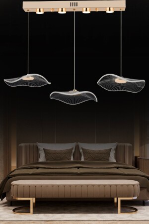 Jolie 3 Row 3 Color 26 Watt Gold Crystal LED Modern Living Room Hall Pendant Lamp Chandelier - Apliqa
