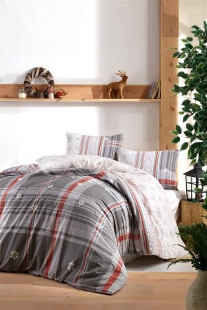 Jolly Brown Kristal Light Double Duvet Cover Set BC103647 - Taç