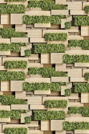 Joven 7925 Wall Flower Pot Flower Pattern Wallpaper 5-33 m² - Zümrüt