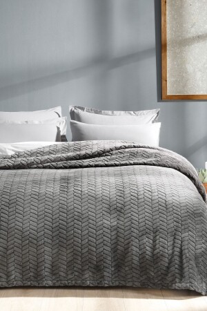 Joy Double Wellsoft Blanket - Anthracite YTSGRPIST-1516718 - Yataş
