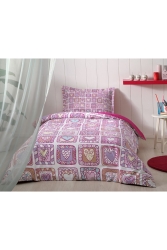 Joy Hearts Single Duvet Cover Set 8697353521539 - Özdilek