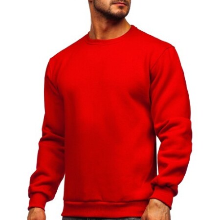 J.Style Men's Sweater Fleece Red 68B2001-18 - J.STYLE