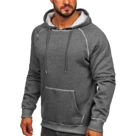 J.Style Sweater for Men Fleece Grey 8B152-5 - J.STYLE