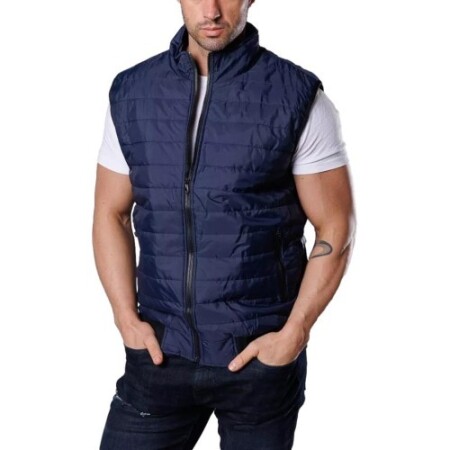 J.Style Vest for Men Blue 8MY77-2 - J.STYLE