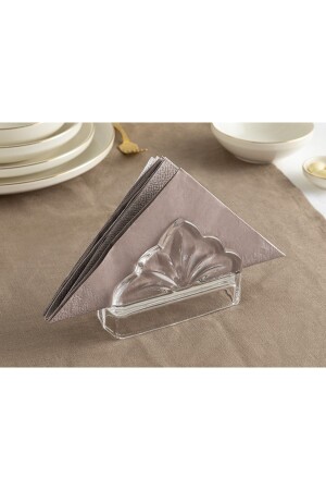 Judie Serviettenhalter aus Glas, 13 x 9 cm, transparent, 10036766 - English Home