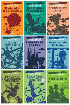 Jules Verne Children's Classics 9 Book Set - Türkiye İş Bankası Kültür Yayınları