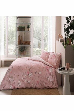Julian Pink Duvet Cover Set Double 8682475023764 - Taç