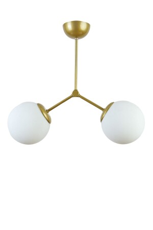 Juliet Modern Design Living Room Kitchen Antique Color White Glass 2 Piece Chandelier JLT01 - Modavize