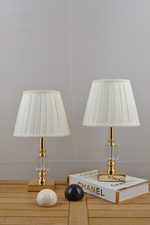 Julina Single Cube Gold Double Lampshade - AbajurAksesuar