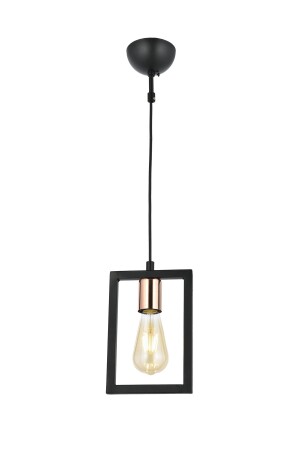 Julyan Rectangular Single Black Copper Pendant Lamp Chandelier JULYAN01-0111-S - Taşcan Aydınlatma