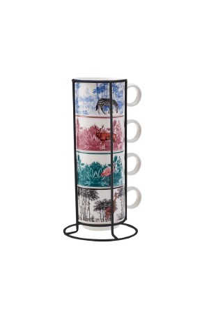 Jungle 5 Piece Teacup Set with Stand 153. 03. 06. 7848 - Karaca