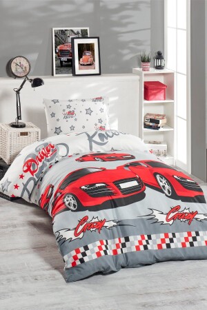 Junior Duvet Cover Set Single Crazy Red - Enlora Home