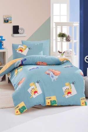 Junior Duvet Cover Set Single Good Dino Green Ep-028710 - Enlora Home