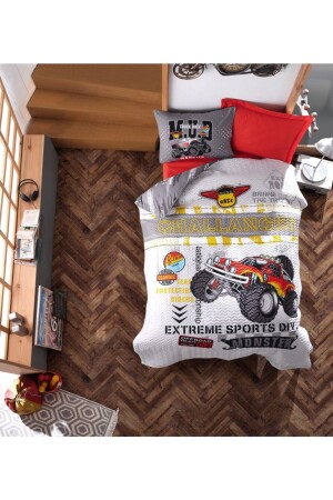 Junior Ranforce Single Komplettset Bettbezug Monster Red FOURSEASONMONSTERREDSINGLE - Cotton Box
