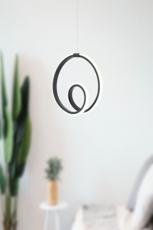 Juno Black Modern Pendant Lamp LED Chandelier White Light Living Room Kitchen Room LED Chandelier JNO01 - Dekorluna