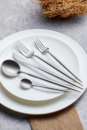 Jupiter Platinum 60 Piece Boxed Fork Spoon Knife Set for 12 Persons 153. 03. 08. 1914 - Karaca