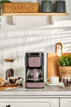 Just Coffee Aroma 2 In 1 Filter Coffee and Tea Brewing Machine Rosegold 153. 03. 06. 8340-1 - Karaca
