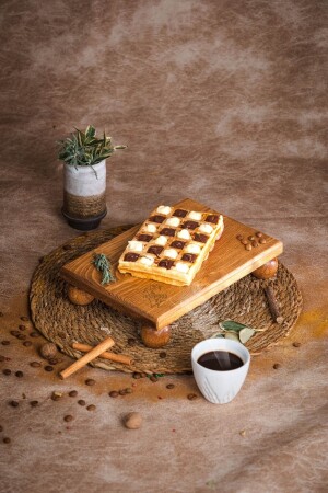 Justwood Risus Top Footed 17x25 Cm Wooden Rectangular Cake Presentation Serving Plate TYC00759486228 - kitchen trend