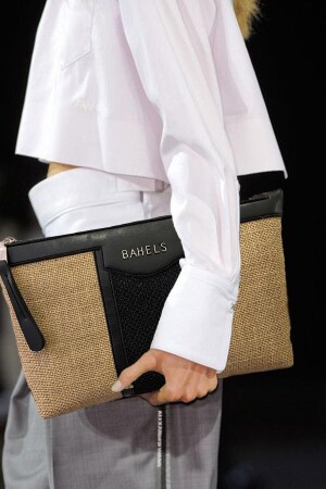 Jüt Hasır Özel Tasarım Kadın Portföy & Clutch Çanta - Bahels