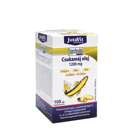 JutaVit Cod Liver Oil 1200 mg (100 Softgels) - JutaVit