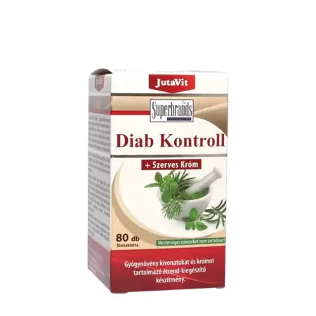 JutaVit Diab Control + Organic Chromium (80 Tablets) - JutaVit