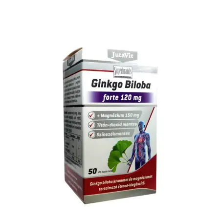 JutaVit Ginkgo Biloba 120 mg + Magnesium 150 mg tablet (50 Capsules) - JutaVit