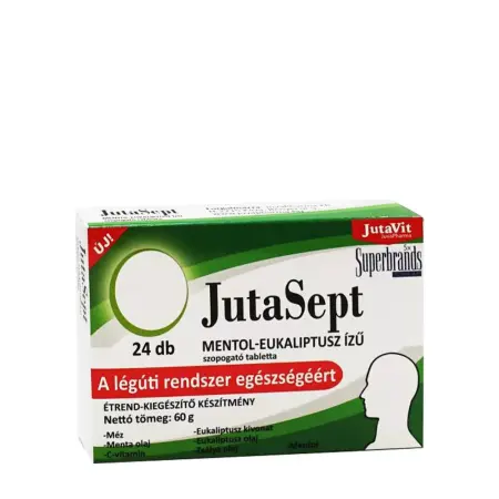 JutaVit JutaSept Lozenges (24 lozenges, Menthol–Eucalyptus) - JutaVit