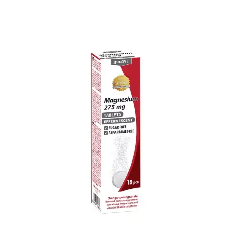 JutaVit Magnesium 275 mg (18 Effervescent Tablets, Orange-Pomegranate) - JutaVit