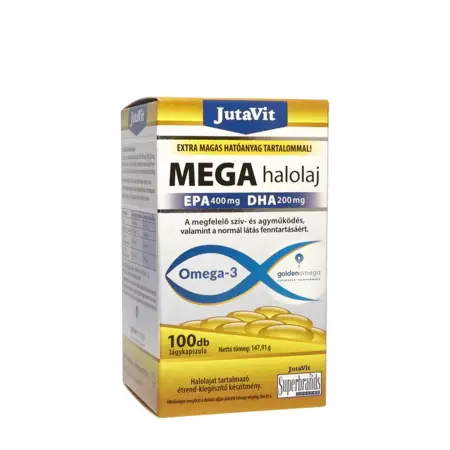 JutaVit MEGA Fish Oil Omega-3 (100 Softgels) - JutaVit