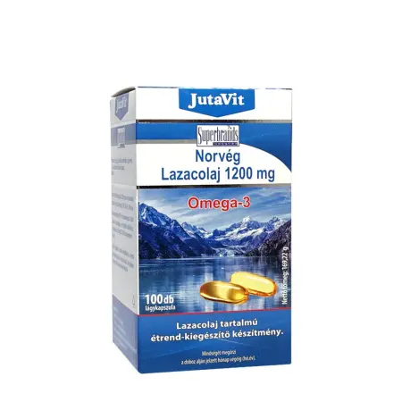 JutaVit Norwegian Omega-3 Salmon Oil 1200 mg softgel (100 Softgels) - JutaVit