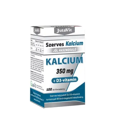 JutaVit Organic Calcium 350 mg + Vitamin D3 (100 Tablets) - JutaVit