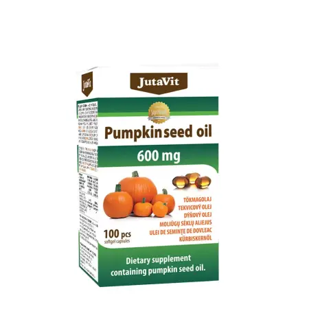 JutaVit Pumpkin Seed Oil 600 mg (100 Softgels) - JutaVit