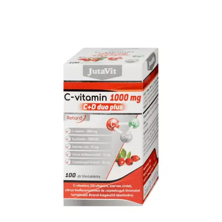 JutaVit Vitamin C 1000 mg - C+D Duo Plus (100 Tablets) - JutaVit