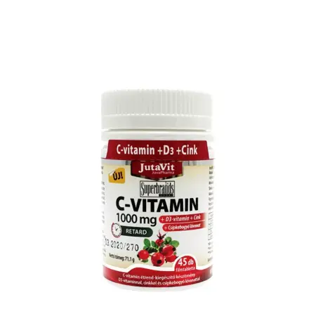 JutaVit Vitamin C 1000 mg + D3 + Zinc tablet (45 Tablets) - JutaVit