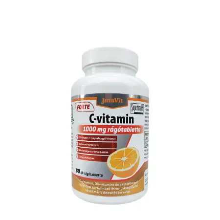 JutaVit Vitamin C 1000 mg Forte + D3 chewable tablet (60 Chewable Tablets, Orange) - JutaVit