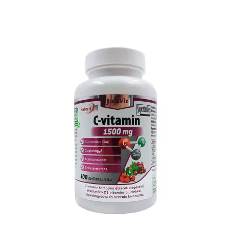 JutaVit Vitamin C 1500 mg + Acerola + D3 + Zinc (100 Tablets) - JutaVit