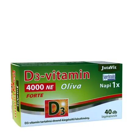 JutaVit Vitamin D3 4000 IU Forte (40 Softgels) - JutaVit