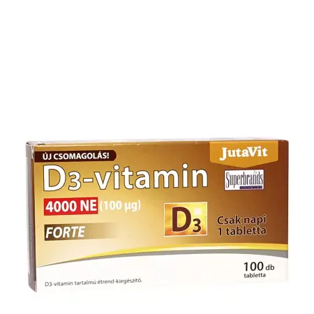 JutaVit Vitamin D3 4000 IU Forte tablet (100 Tablets) - JutaVit