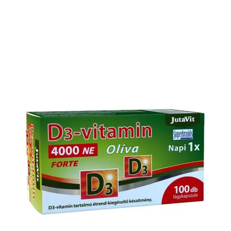 JutaVit Vitamin D3 4000 IU Olive Forte (100 Softgels) - JutaVit