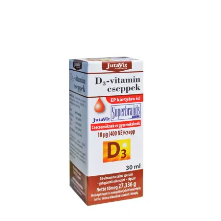 JutaVit Vitamin D3 Drops 400 IU for Babies and Kids (30 ml) - JutaVit