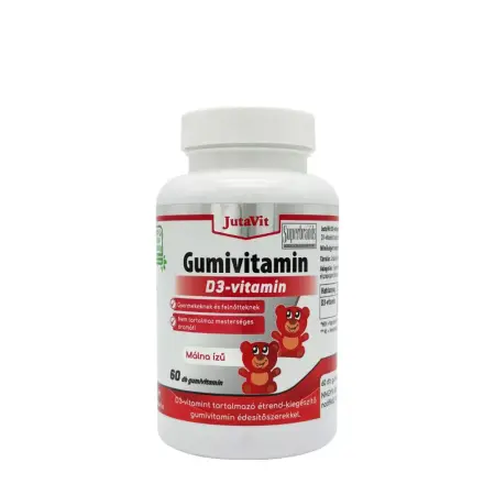 JutaVit Vitamin D3 Gummies (60 Gummies, Raspberry) - JutaVit
